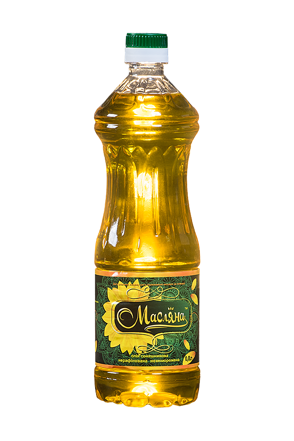 Maslyana Unrefined Unfrozen First Grade Sunflower Oil 0.8 litres