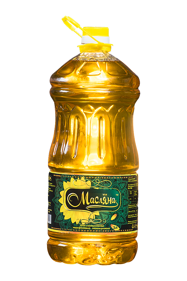 Maslyana Unrefined Unfrozen First Grade Sunflower Oil 3 litres